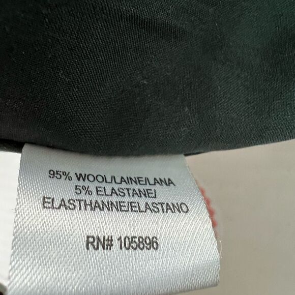 WORTH Wool & Elastane Pants Flat Front Notched Ankle Flat Front Side Zip Sz 4 - Picture 5 of 11